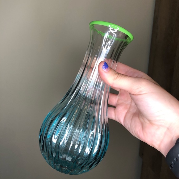 Anthropologie Other - Anthropologie Blue Glass Mini Vase